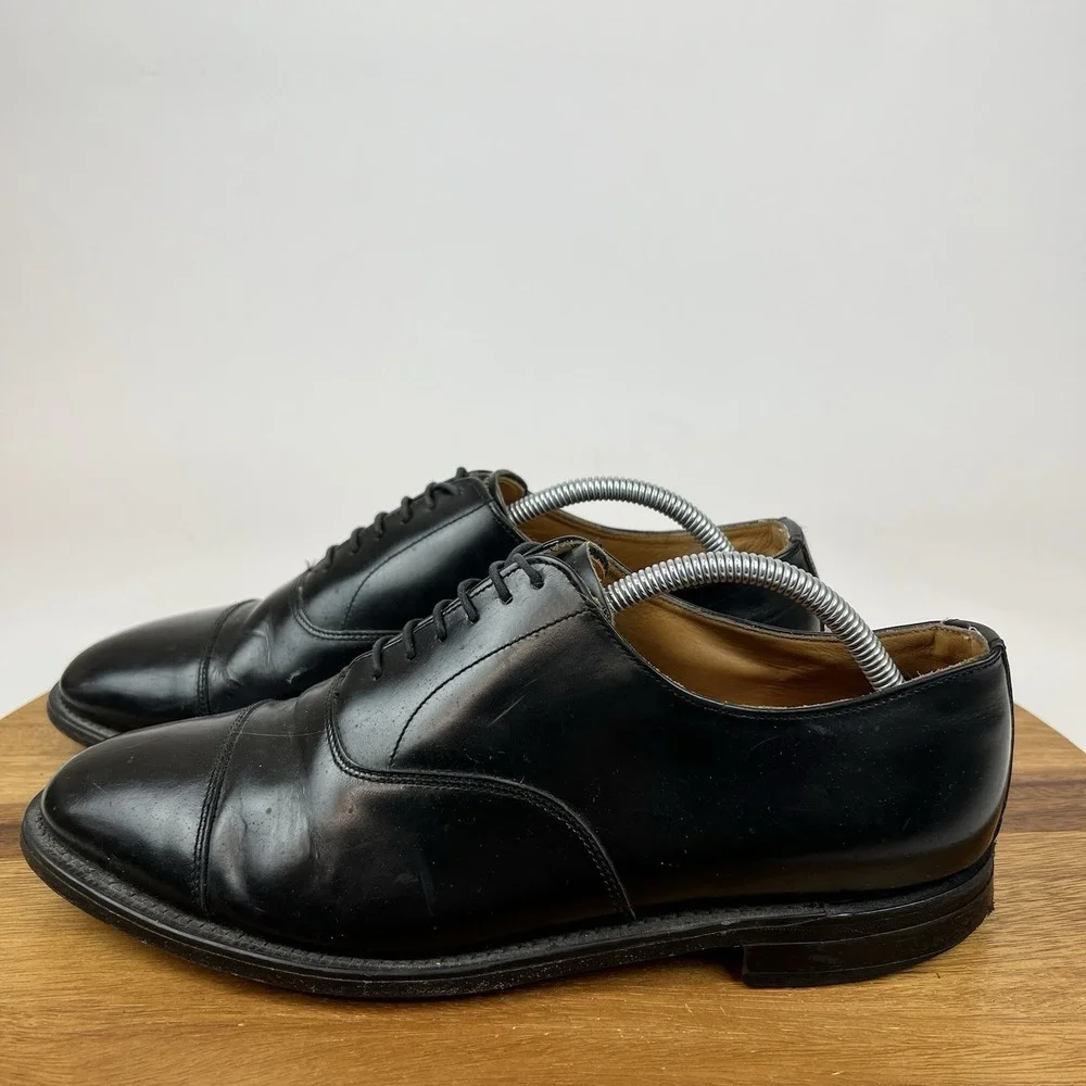 Mens Gleneagles Cambridge Black Leather Brogue‎ Dress Shoes Oxfords Size 9.5 D